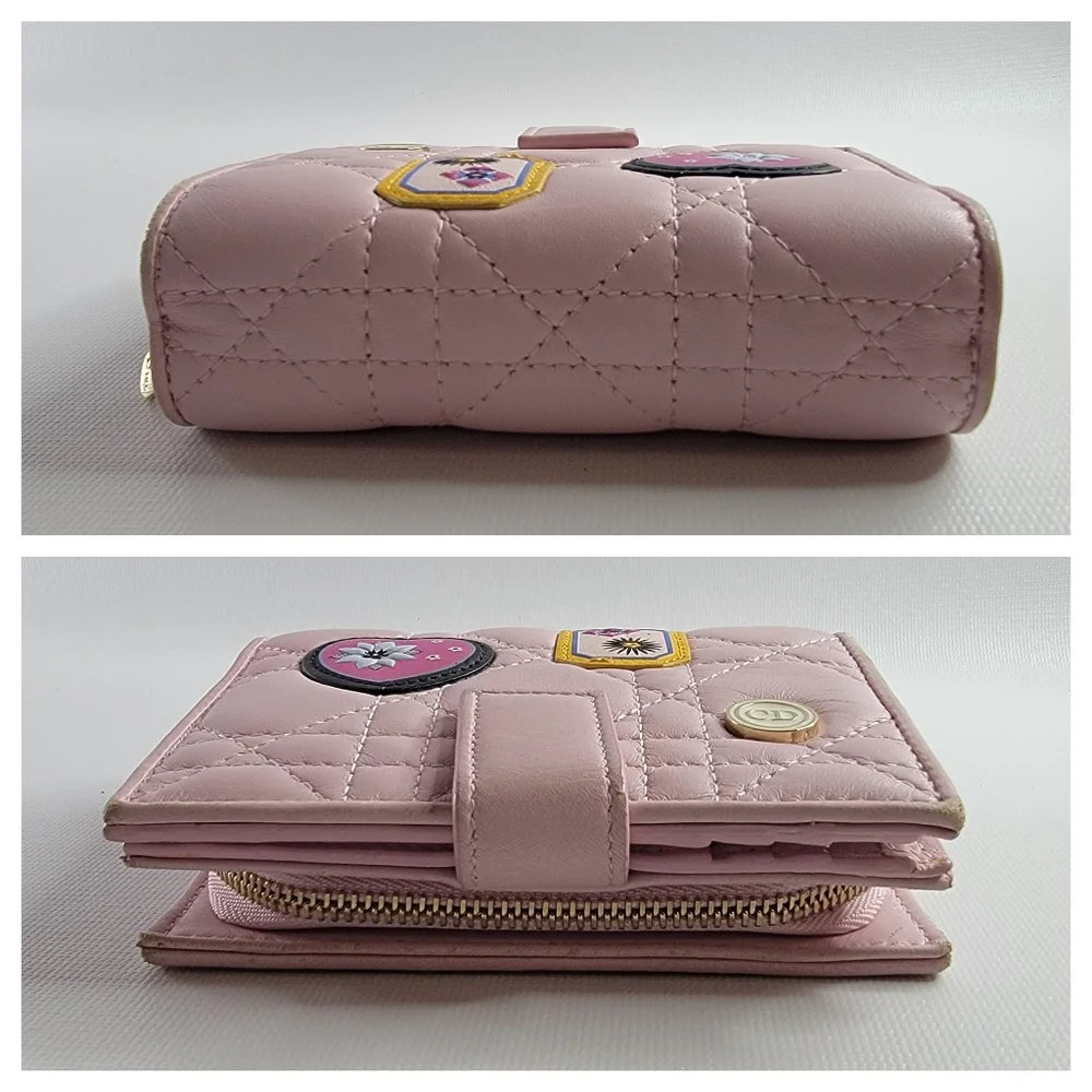 Christian Dior Cannage Lambskin Leather Bifold Wallet